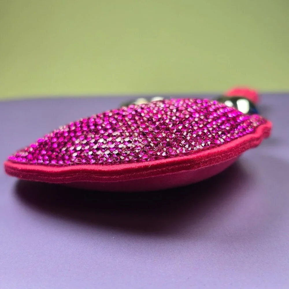 Rhinestone Heart Keychain With Tassel & Clasp‎ (NWOT)